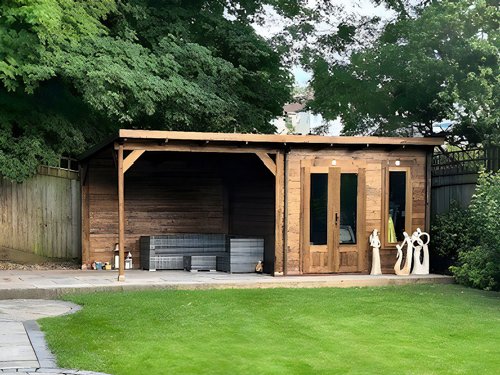 ���� �� �� ����� 6x3 ��� ���� 45 �"� Dunster House Cabin 
