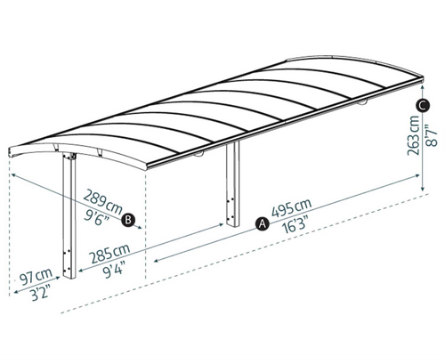 ���� ���� ���� ������� ���� 2.9X5 ��� ���� ���� Canopia Arizona Wave Carport