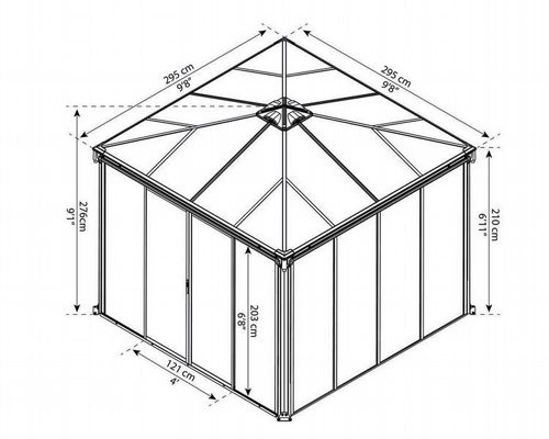 ����� ���� ����� 3X3 ��� ������ Canopia Ledro 704744