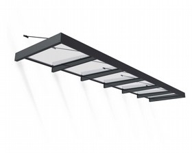 גגון דלת יוקרתי אפור שקוף 1.4X5.7 ס"מ קנופיה Canopia Sophia XL גגון דלת יוקרתי אפור שקוף 1.4X5.7 ס"מ קנופיה Canopia Sophia XL