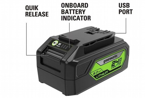 ����� ��� 36 �"� 48V (2X24V) �� 2 ������ 4Ah ����� Dual Port 4A ���� ����� Greenworks 