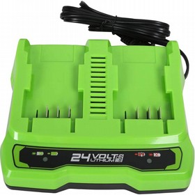 מטען מהיר כפול Dual Port 24V (2A) גרין וורקס greenworks מטען מהיר כפול Dual Port 24V (2A) גרין וורקס greenworks