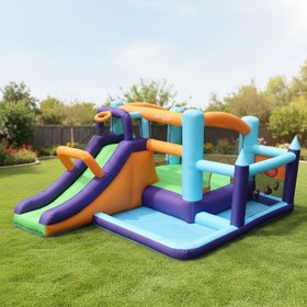 מתקן קפיצה מתנפח עם מגלשה Doctor Dolphin A82007 מתקן קפיצה מתנפח עם מגלשה Doctor Dolphin A82007
