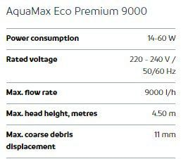 ����� ��� ������� ���, �������� 9000 �"� ��� OASE AQUAMAX ECO PREMIUM 9000 �����