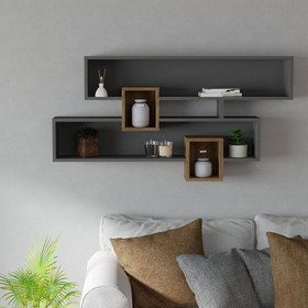 מדף מעוצב אגוז פחם הומקס Homax Karen מדף מעוצב אגוז פחם הומקס Homax Karen