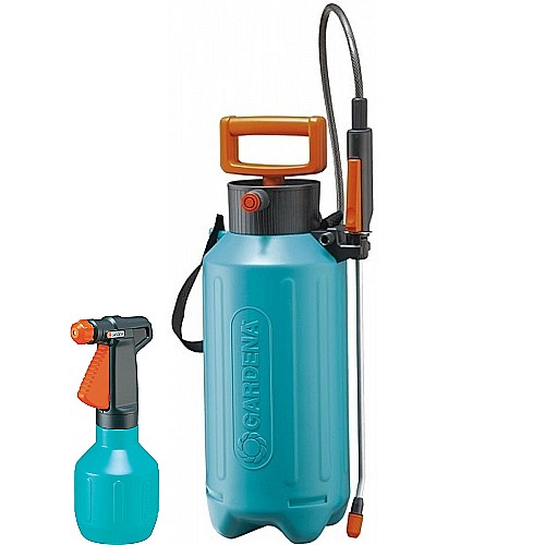 מרסס לחץ 5 ליטר 822 ומרסס יד 0.5 ליטר 804 גרדנה GARDENA