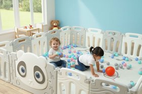 מתחם פעילות פנדה XL אפור בהיר BUBU מתחם פעילות פנדה XL אפור בהיר BUBU