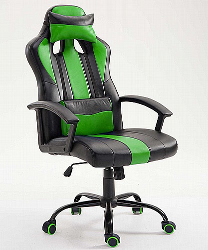 כסא גיימר נח במיוחד ירוק שחור JORDAN GAMER
