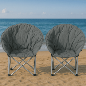 זוג כורסאות קמפינג מתקפלים בגוון אפור Playa זוג כורסאות קמפינג מתקפלים בגוון אפור Playa