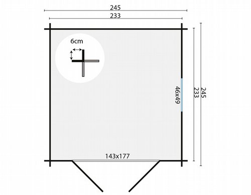 ���� �� 2.45X2.45 Valery ��� Tuindeco