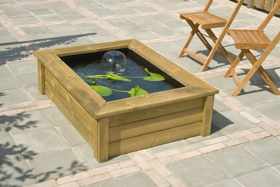 בריכת נוי 475 ליטר מסגרת עץ UBBINK QUADRO WOOD II בריכת נוי 475 ליטר מסגרת עץ UBBINK QUADRO WOOD II