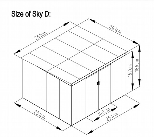 ���� ���� 2.61X2.41 ��� �������� Garden Top sky D