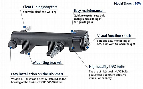 ����� ����� UV ��� ���� ������� ���, ����������, ���� ������� ����� OASE Vitronic-18W 