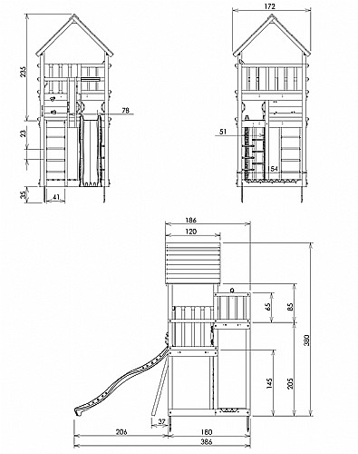 ���� ������� ��� �� �� 12 ����� Jungle Gym WOOD KIT PALACE