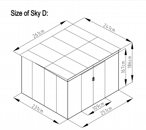 ���� ���� 2.61X2.41 ��� �������� Garden Top sky D